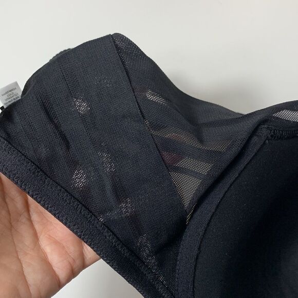 Paramour By Felina Black Marvelous Side Smoothing Underwire T-Shirt Bra Sz 38DDD - Picture 7 of 10